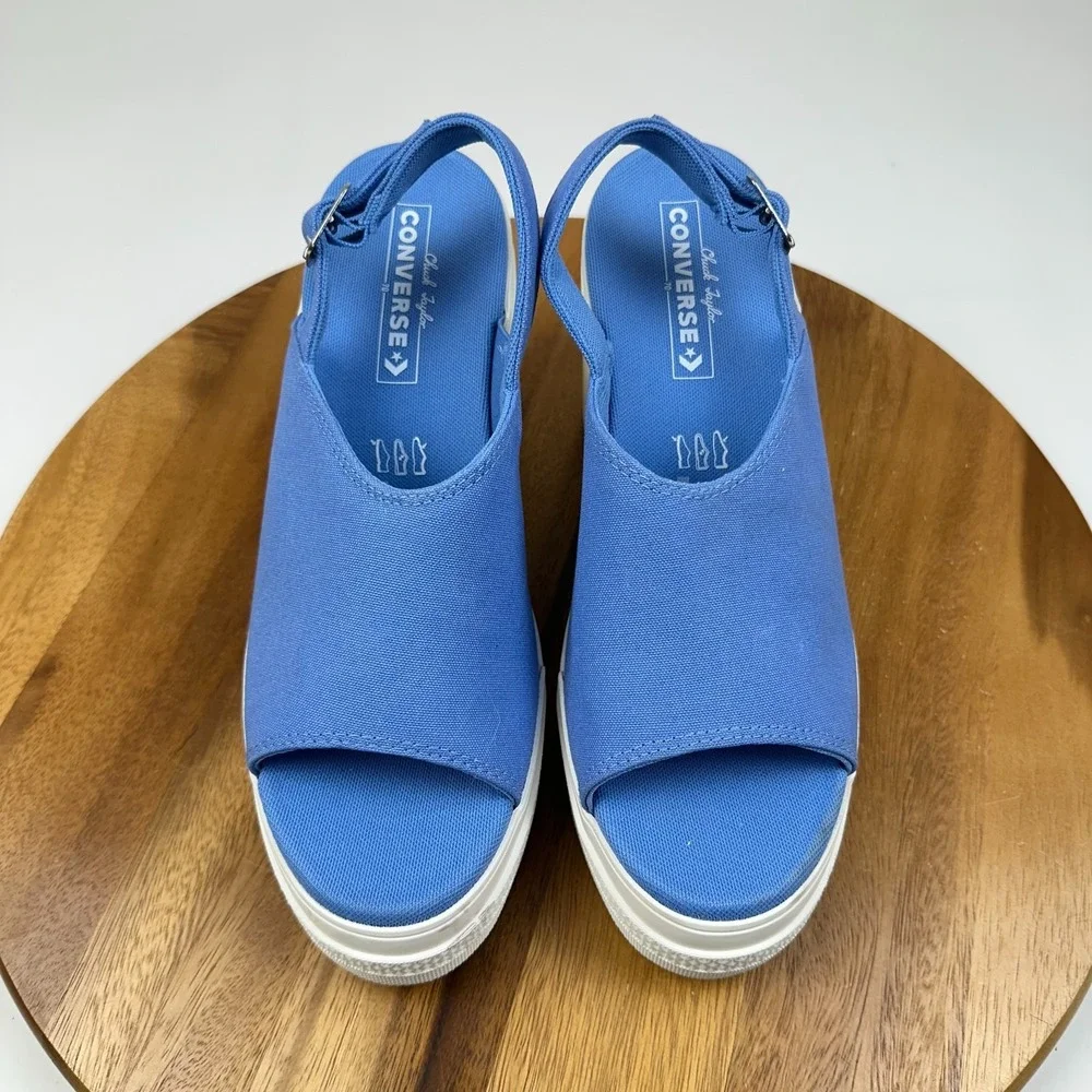 New Womens Vans Chuck 70 De Luxe Heel Slingback Blue Sandal Shoes Size 10 M NWOB